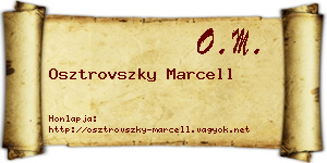 Osztrovszky Marcell névjegykártya